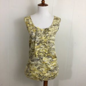 Talbots Sleeveless Scoop Neck Smocked Cotton‎ Top